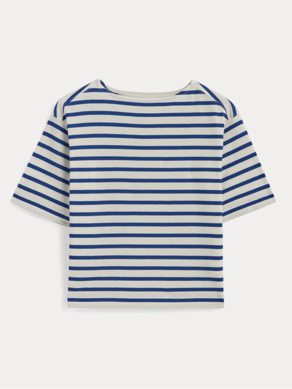 Everlane Mariner Oversized Tee - Blue & White Striped Short-Sleeve Tee